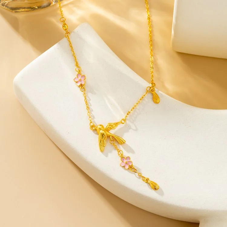 Magpie Blossom Necklace detail